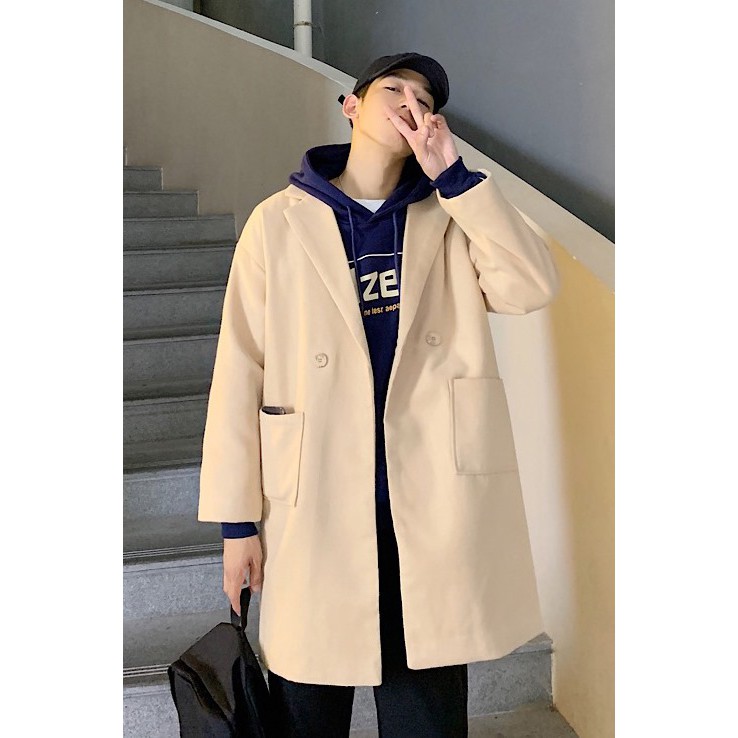 [Hàng Sẵn-Form Rộng] Áo khoác dạ nam, áo blazer dạ nam phong cách Hàn Quốc -AKD02 | BigBuy360 - bigbuy360.vn
