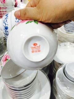 Bát cơm hoa hồng CK và cơm trắng ck