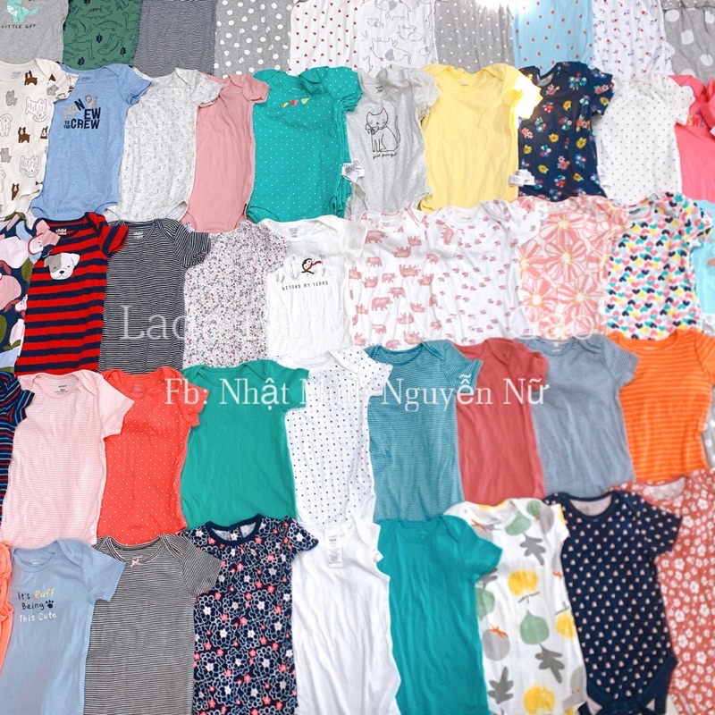 Set 5 Body chip body suit xuất dư cho bé gái size 0-3m