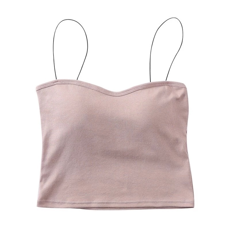 Áo Cotton Dệt Kim Không Tay Cổ Chữ V Màu Trơn Thời Trang Cho Nữ