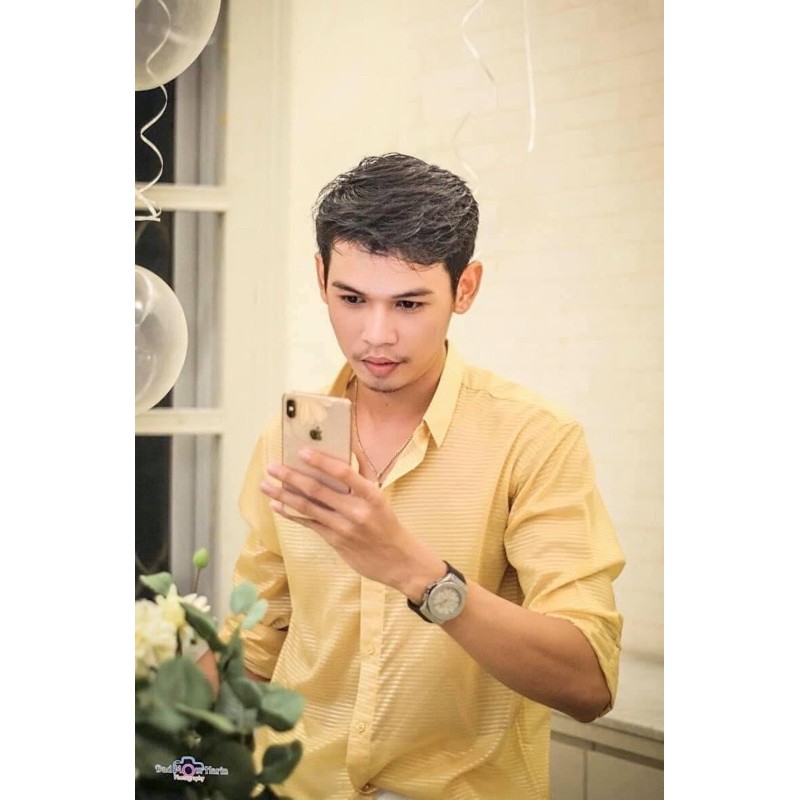 Sơ mi chifon kính màu mỡ gà