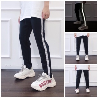 QUẦN THỂ THAO 1 SỌC PHẢN QUANG 🏆 Chất Poly không nhăn không xù