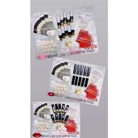 BỘ KIT LÀM SON SÁP 10 THỎI HANDMADE