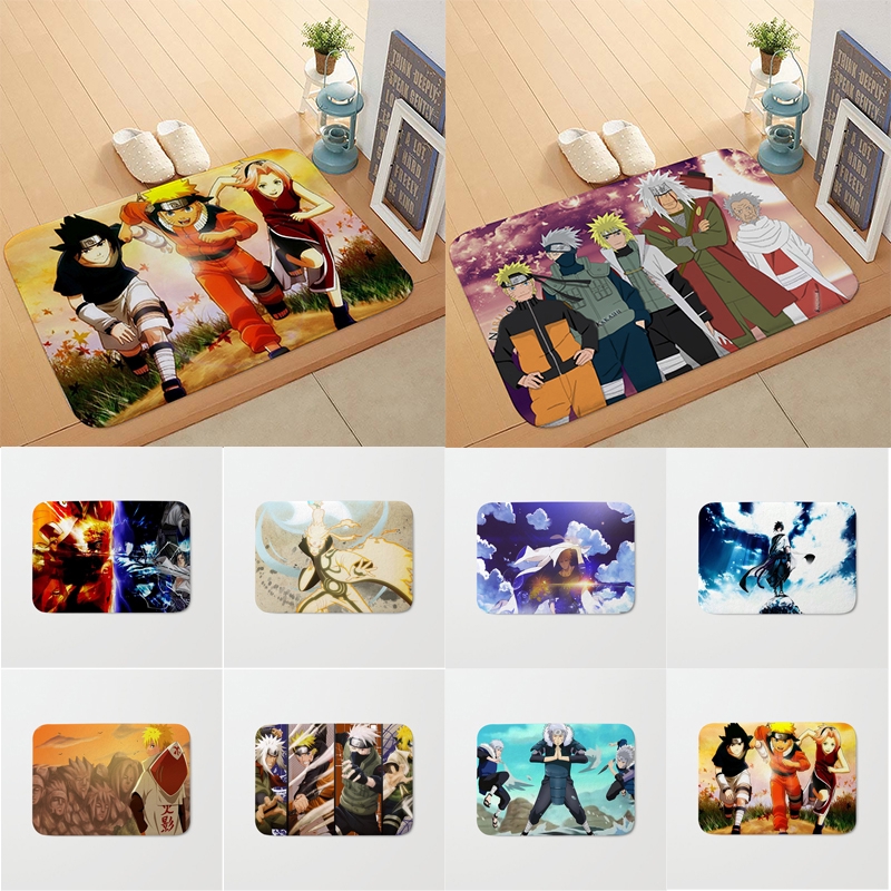 Thảm Chống Nước Họa Tiết Hoạt Hình Anime Naruto Trang Trí Nhà Cửa