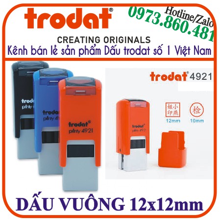 Dấu vuông tích điểm 12x12mm (Trodat 4921)