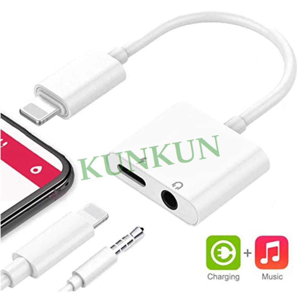 Cáp chuyển đổi tai nghe cổng sang Jack tai nghe 3.5mm (2 đầu) [KUNKUN SHOP]