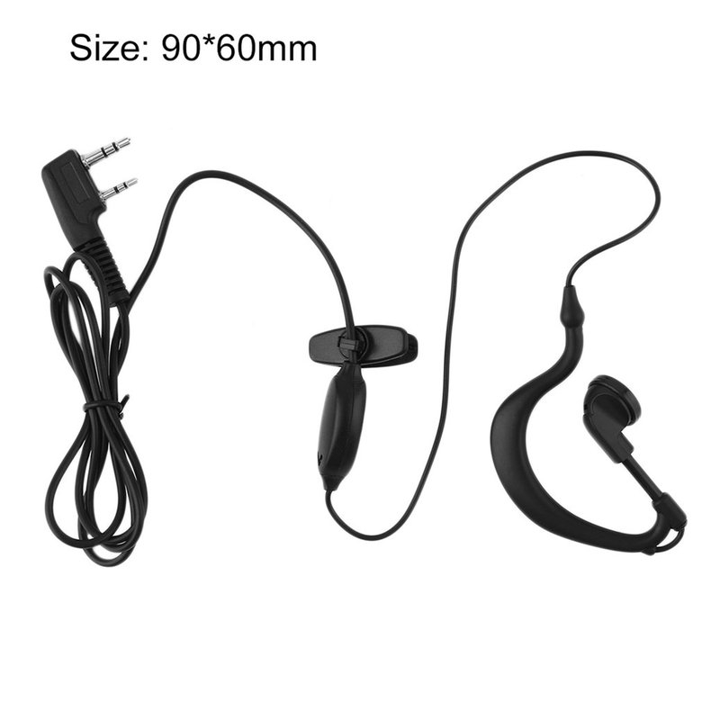 PK 2 Pin Mic Headset Earpiece Ear Hook Earphone for Baofeng Radio UV 5R 888s