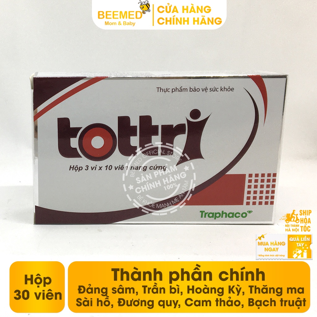 Tottri dạng viên nang - hỗ trợ cho người táo bón, bệnh trĩ - Chính hãng Tot Tri Traphaco từ chất xơ hòa tan