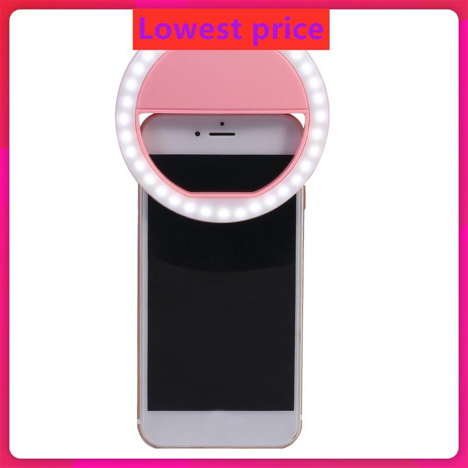 SG-11 Mini Rechargeable Phone LED Selfie Lamp Ring Light Night Using Light