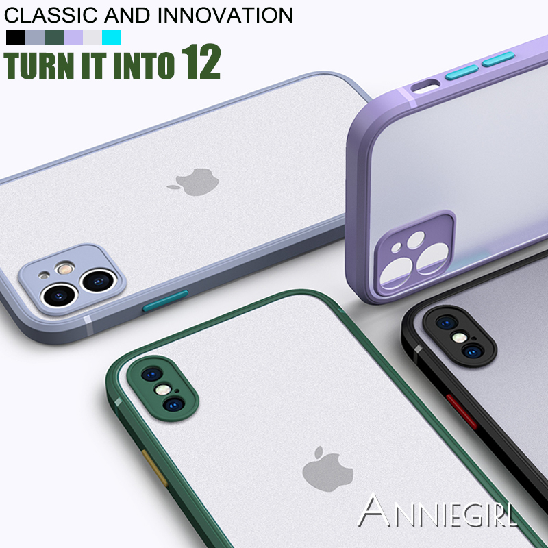 Ốp điện thoại TPU mềm dáng vuông mặt nhám trong suốt bảo vệ camera cho iPhone 11 Pro Max X Xs Max XR 8 7 Plus SE 2020 | BigBuy360 - bigbuy360.vn