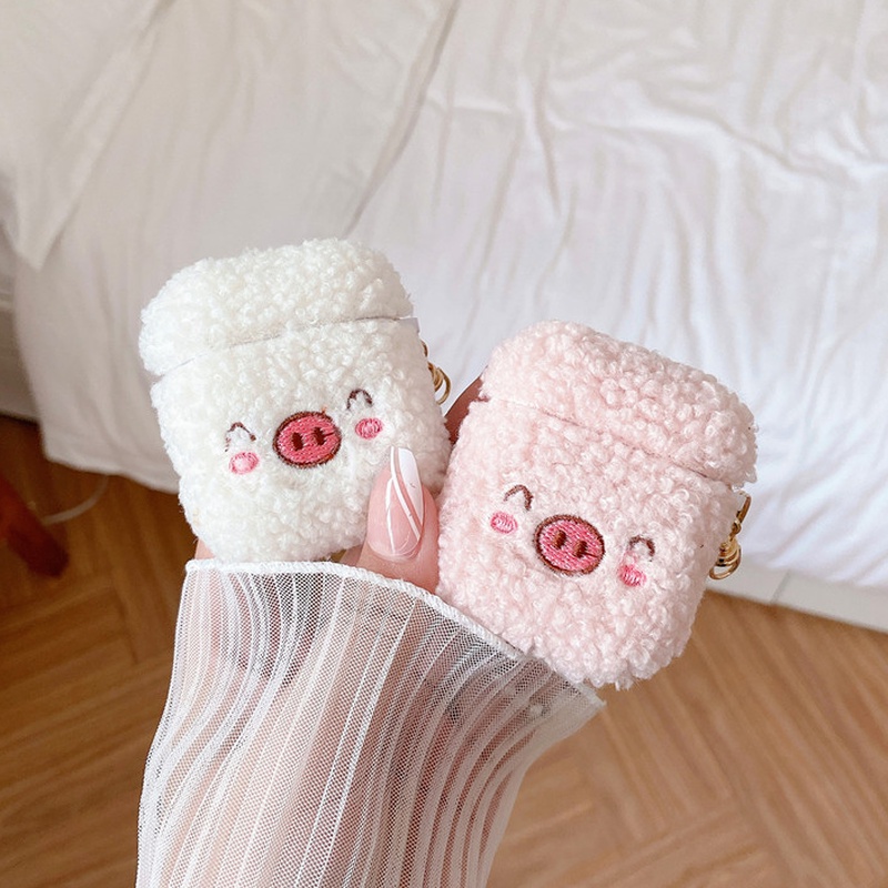 Vỏ Bảo Vệ Hộp Sạc Tai Nghe for Airpods 1 2 Pro Hình Chú Heo Nhồi Bông Dễ Thương