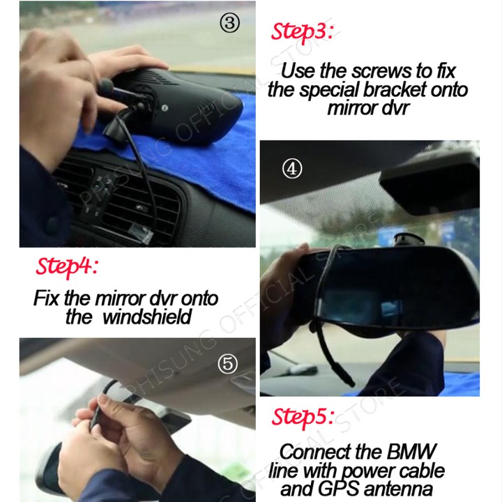 Camera hành trình cao cấp Whexune K950 màn hình cảm ứng 10 inch, tích hợp 4 camera, Android Wifi GPS | BigBuy360 - bigbuy360.vn