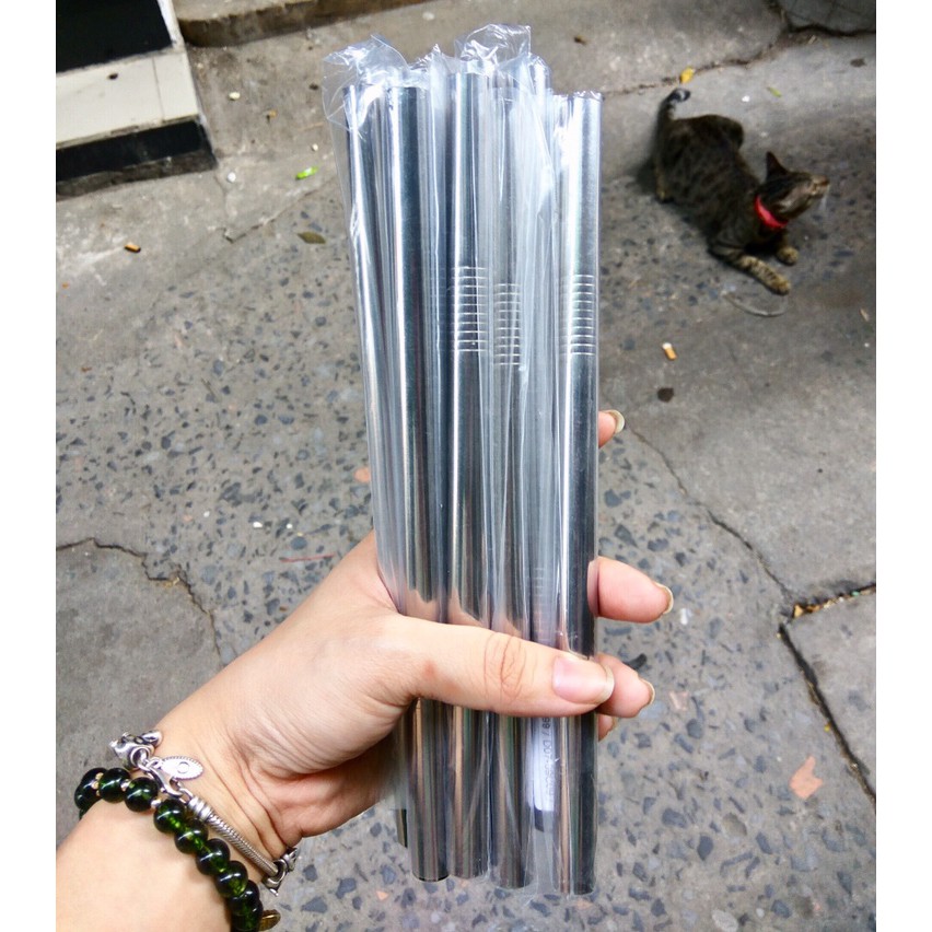 HN - Ống hút inox to hút trân châu (ảnh thật)