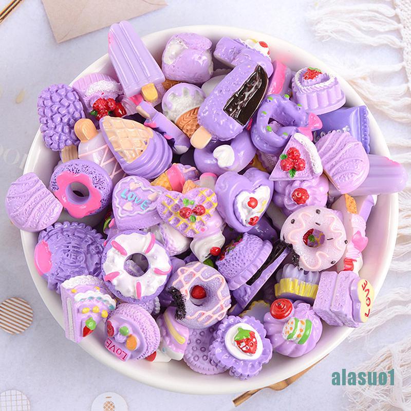 Bộ 10 Bánh Trái Cây Trang Trí Ốp Điện Thoại Xinh Xắn