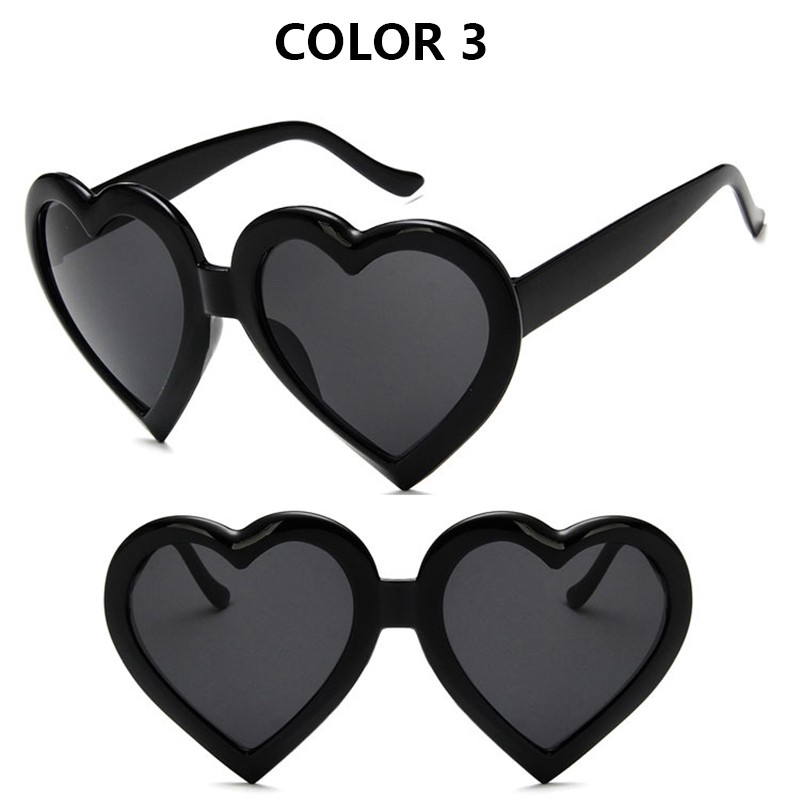 Kính râm kiểu vintage hình trái tim đáng yêu chống tia UV 400