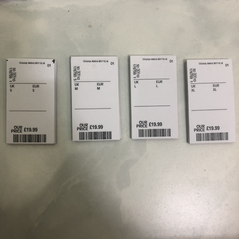 Set 100 Tag Giấy - Thẻ Bài Giấy Đục Lỗ Tròn Không Hiệu Đủ Size Hàng Công Ty