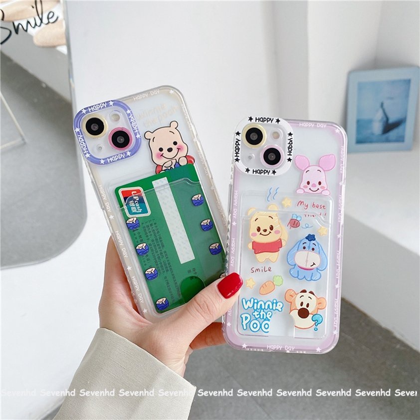 Ốp Điện Thoại Dẻo Trong Suốt Họa Tiết Winnie The Pooh Cho iPhone 14 13 12 11 Pro Max X XR Xs Max 8 7 6 6s Plus SE 2020