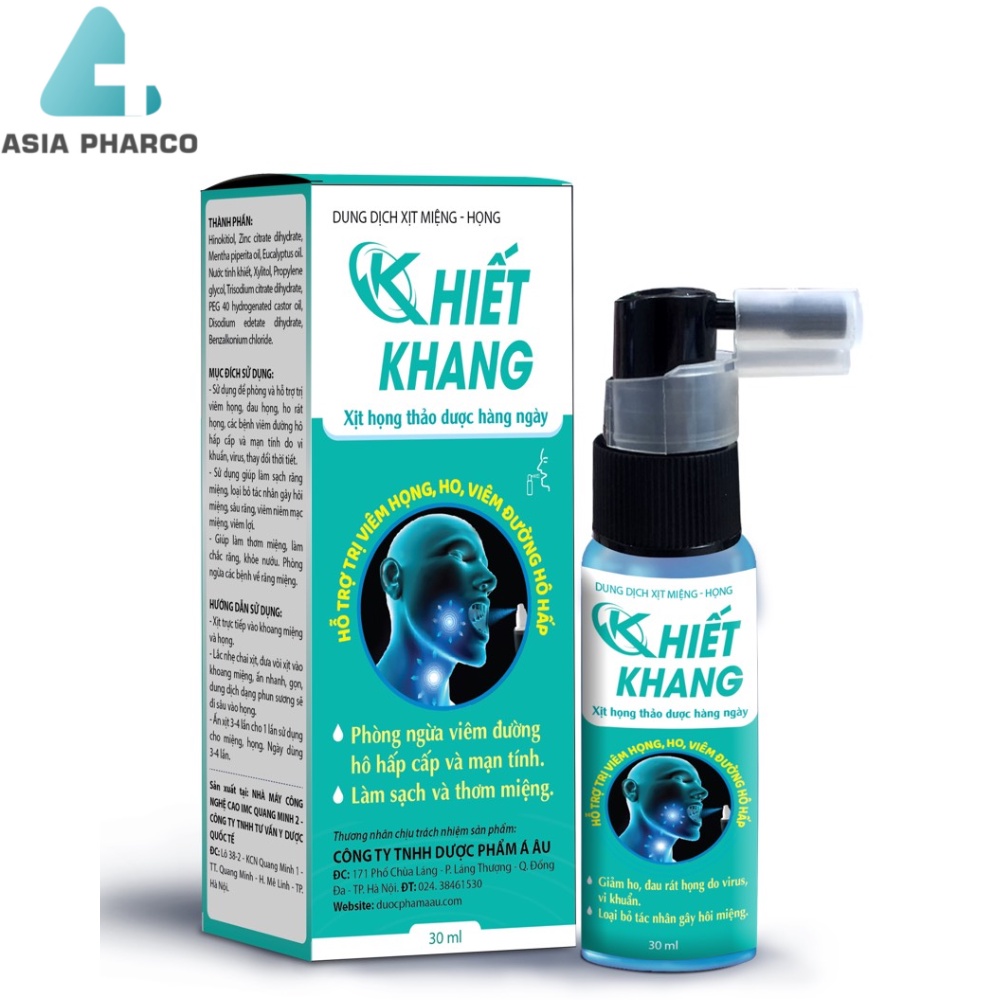 Dung dịch xịt miệng - họng Khiết Khang
