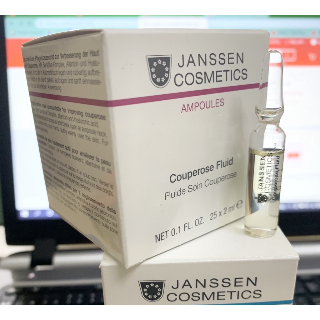 1 lọ serum phục hồi, giảm đỏ Janssen Cosmetics Couperose Fluid 2 ml