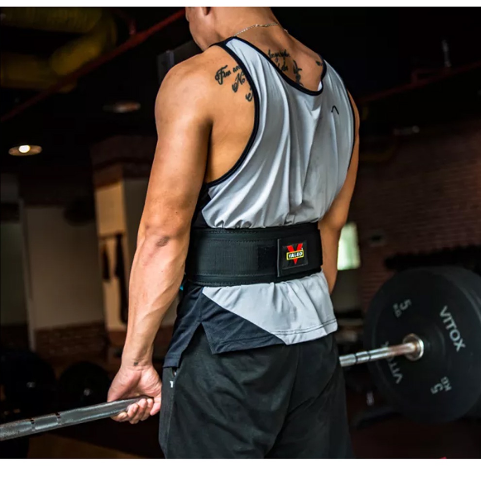 Đai lưng mềm Valeo bản 12.5cm - hỗ trợ bảo vệ lưng Tập Gym, gánh tạ, deadlift