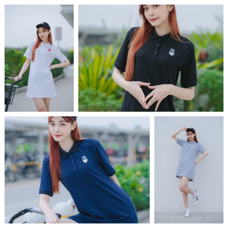 váy polo hè thu MIb NY LA love heart mẫu mới 2022 hàng FULL TAg