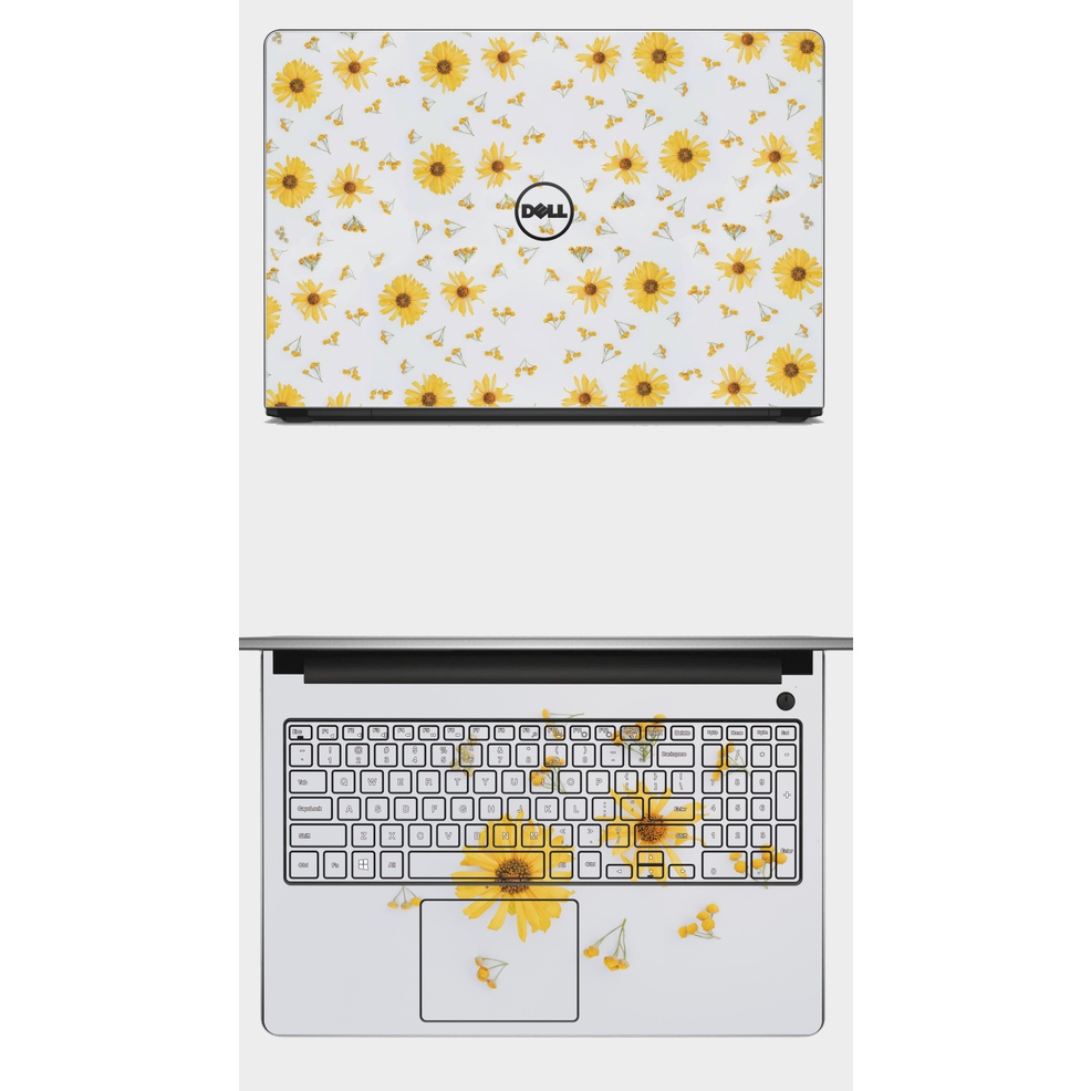 [SKIN HELIANTHUS ANNUUS] SKIN dán Laptop in hình hoa hướng dương. Full các loại máy: Asus, Dell,... In hình theo yêu cầu
