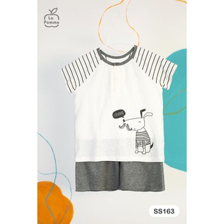 Set đồ cộc tay cho bé trai La Pomme 2020/ bộ thun co giãn 4 chiều cho bé trai/ bộ thun mặc hè cho bé