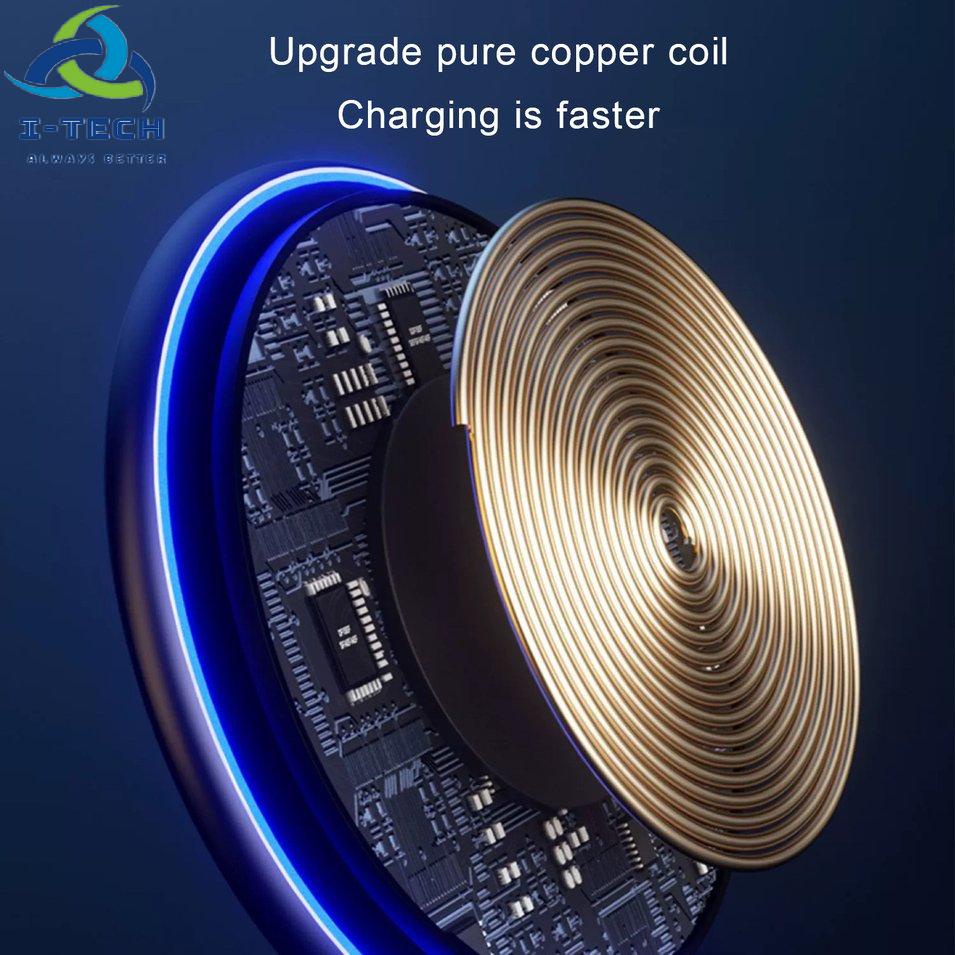 ⚡Khuyến mại⚡15w Wireless Charger With Type-c Cable Mirror Fast Charging Convenient Desktop Mobile Phones Charger | BigBuy360 - bigbuy360.vn