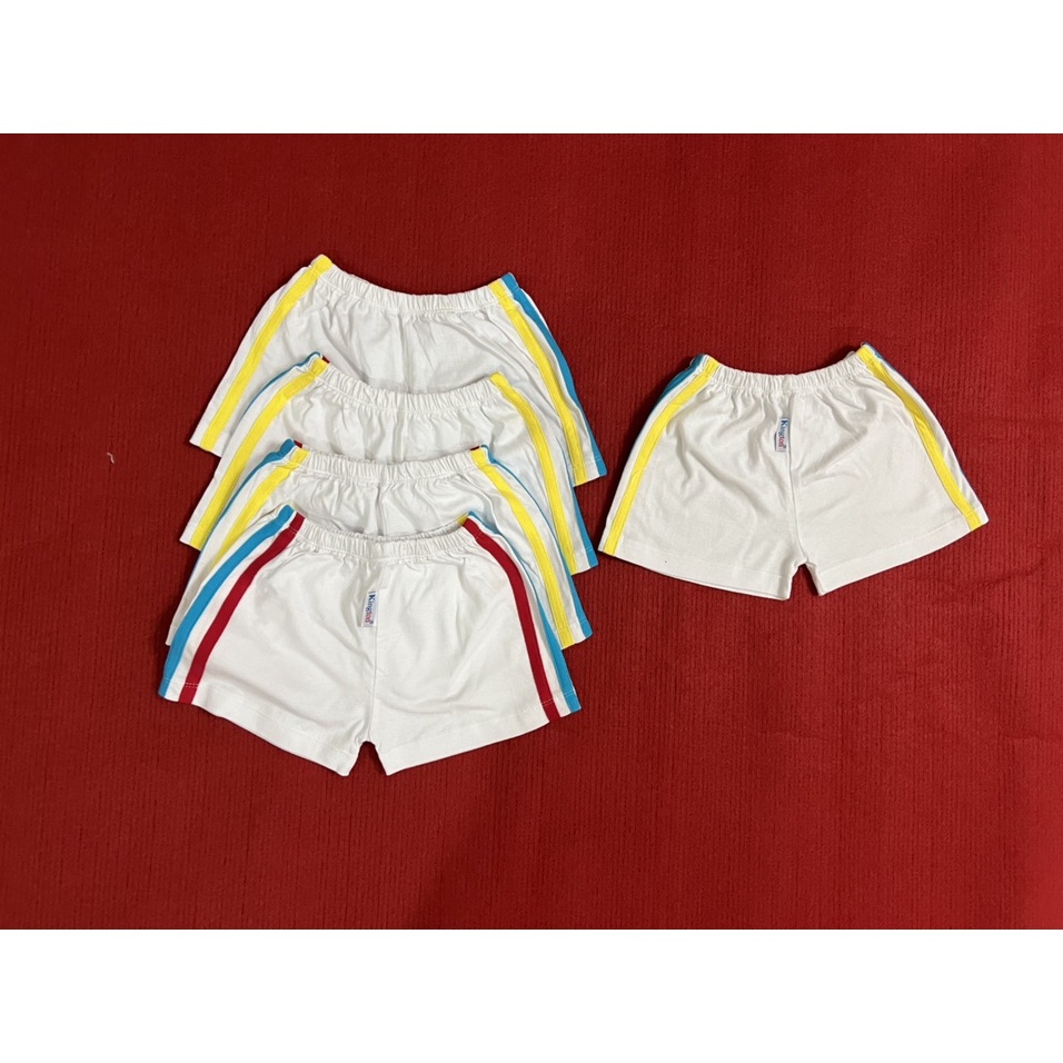 . Quần đùi màu trắng sọc cho bé trai chất cotton mềm mát _ 1 cái