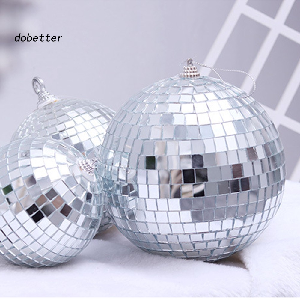 Bộ 6 quả bóng disco mặt kính treo trang trí cây thông Giáng Sinh và Halloween trong nhà