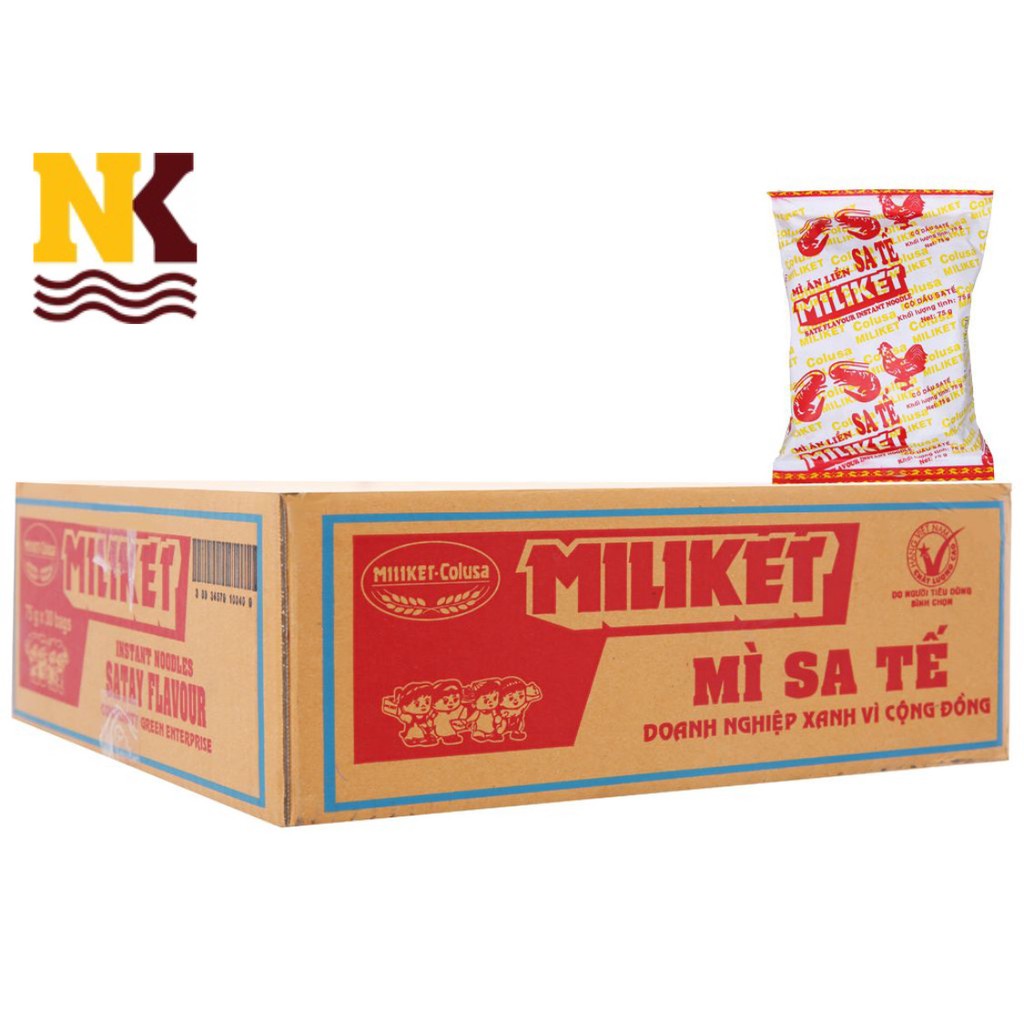 Mì miliket giấy sa tế 65g x 30 gói