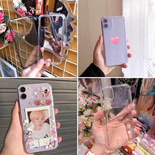 Ốp lưng silicon chống sốc trong suốt loại dày và ốp có khe cài thẻ - tiemcuaan
