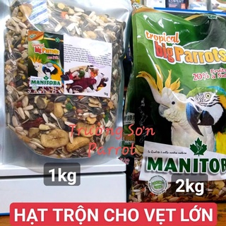 1kg hạt trộn tropical big parrots manitoba chuyên dùng cho tất cả vẹt macaw và cookatoo lớn