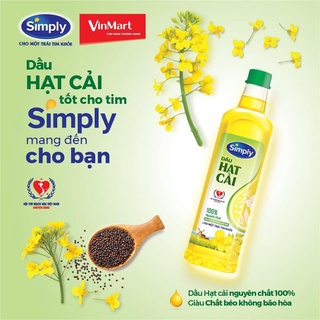 Dầu Simply - neptune light - dầu hạt cải 1 lít