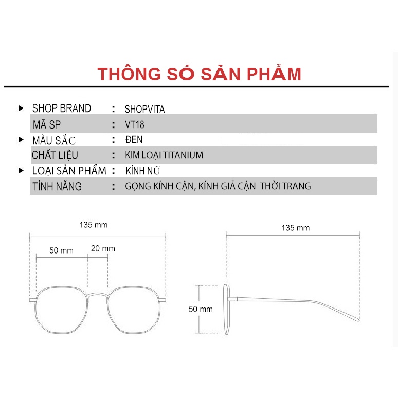 Gọng Kính Cận Nữ Shopvita Kính Gọng Tròn Nobita Ngố Siêu Xinh Giá Rẻ -VT18