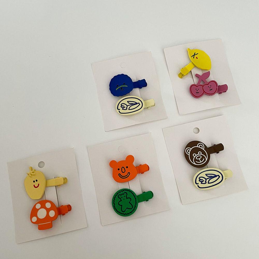 VANES1 Kẹp TóC HìNh Chú GấU Cherry Dễ Thương Cho Nữ