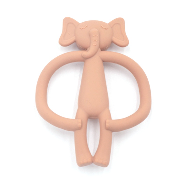 Đồ Chơi Gặm Nướu Hình Chú Voi Bằng Silicone Không BPA Dành Cho Trẻ Sơ Sinh