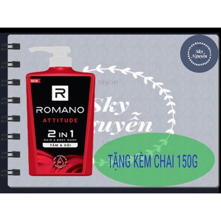 TẮM GỘI ROMANO 2IN1 650G ATTITUDE KÈM CHAI 150G BẤT KỲ.