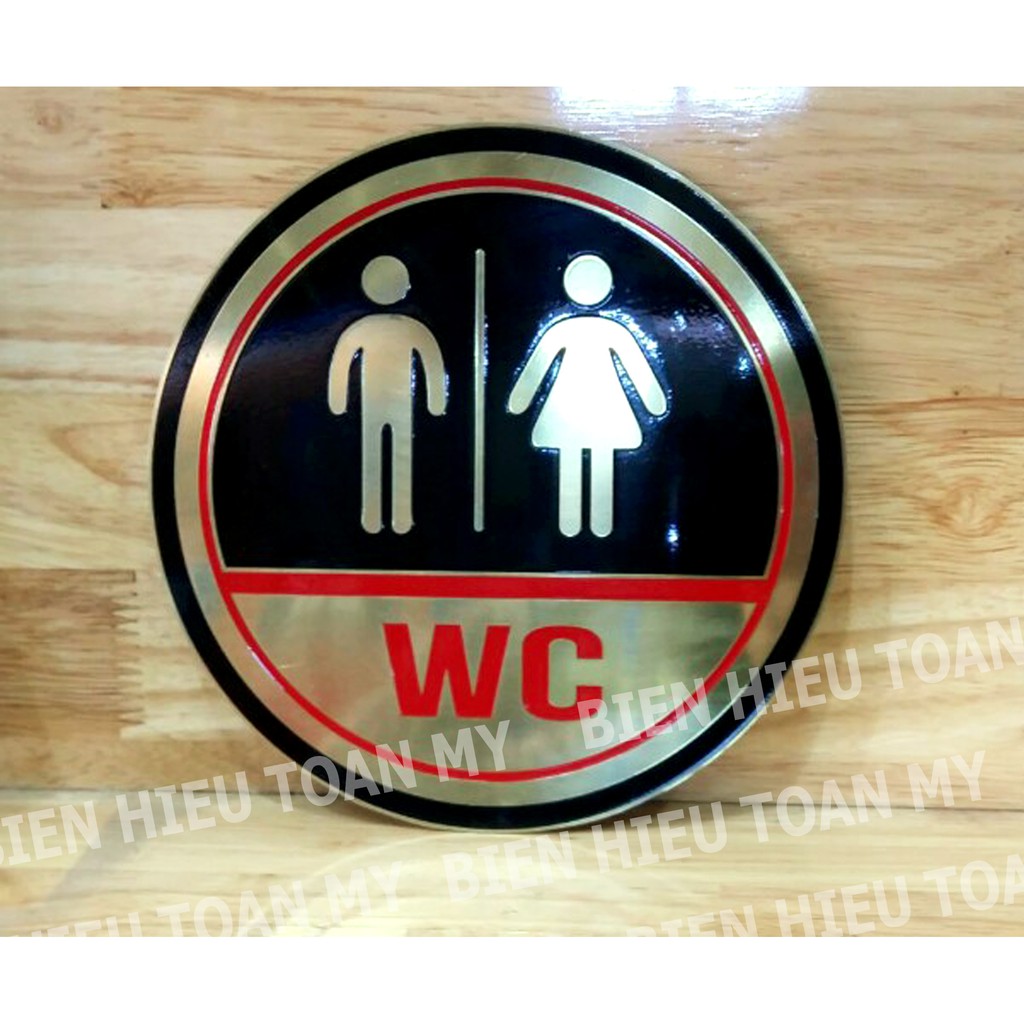 Biển WC bằng đồng cho toilet