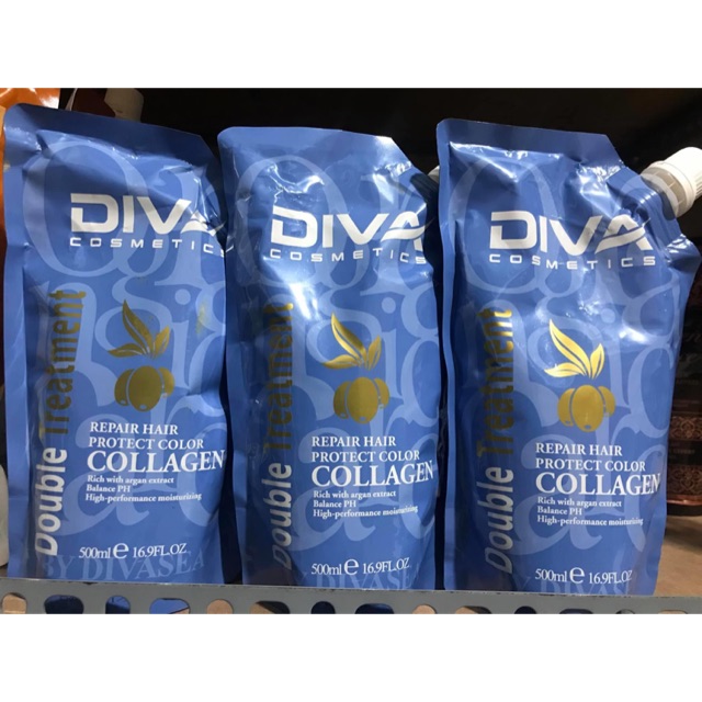 [Hàng Chính Hãng] KEM HẤP Ủ TÓC PHỤC HỒI DIVA COLLAGEN 500ml