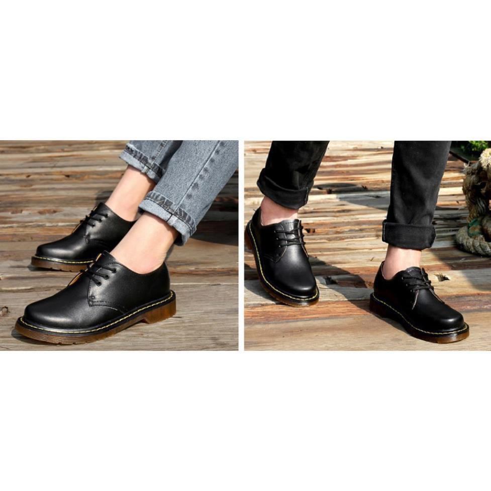 G [RẺ VÔ ĐỊCH] [Giày phượt] Giày dr marten cổ thấp- màu đen - Hàng nhập khẩu ️🥇 mới 2020Az1