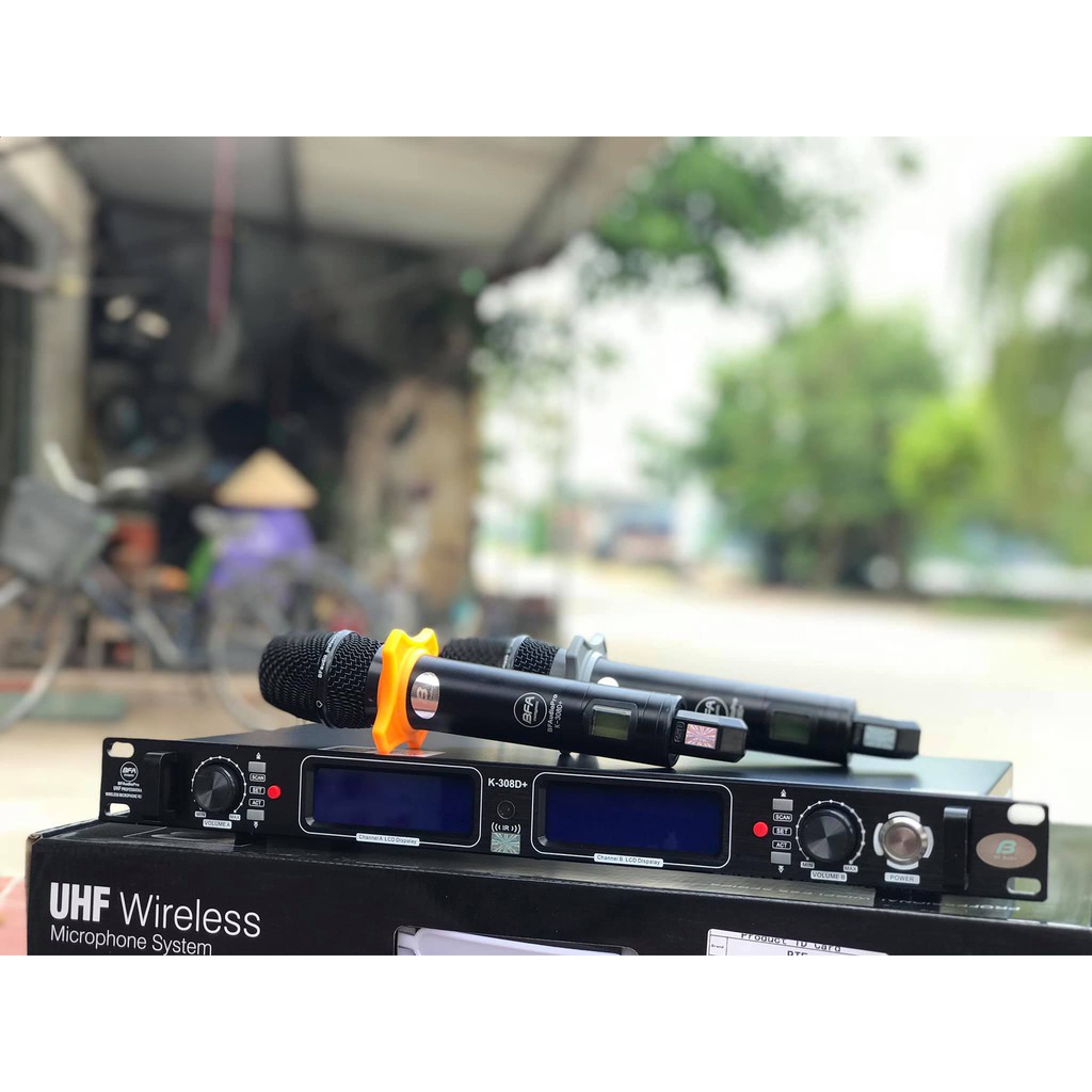 BỘ MICRO KHÔNG DÂY BFAUDIO K-308D+ PHIÊN BẢN 2022- SÓNG KHỎE DÀNH CHO AE ĐI SHOW