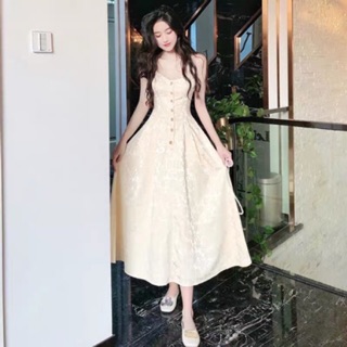 Đầm Tiểu Thư Hoa Trắng Vàng Bóng Lụa Siêu Hottt