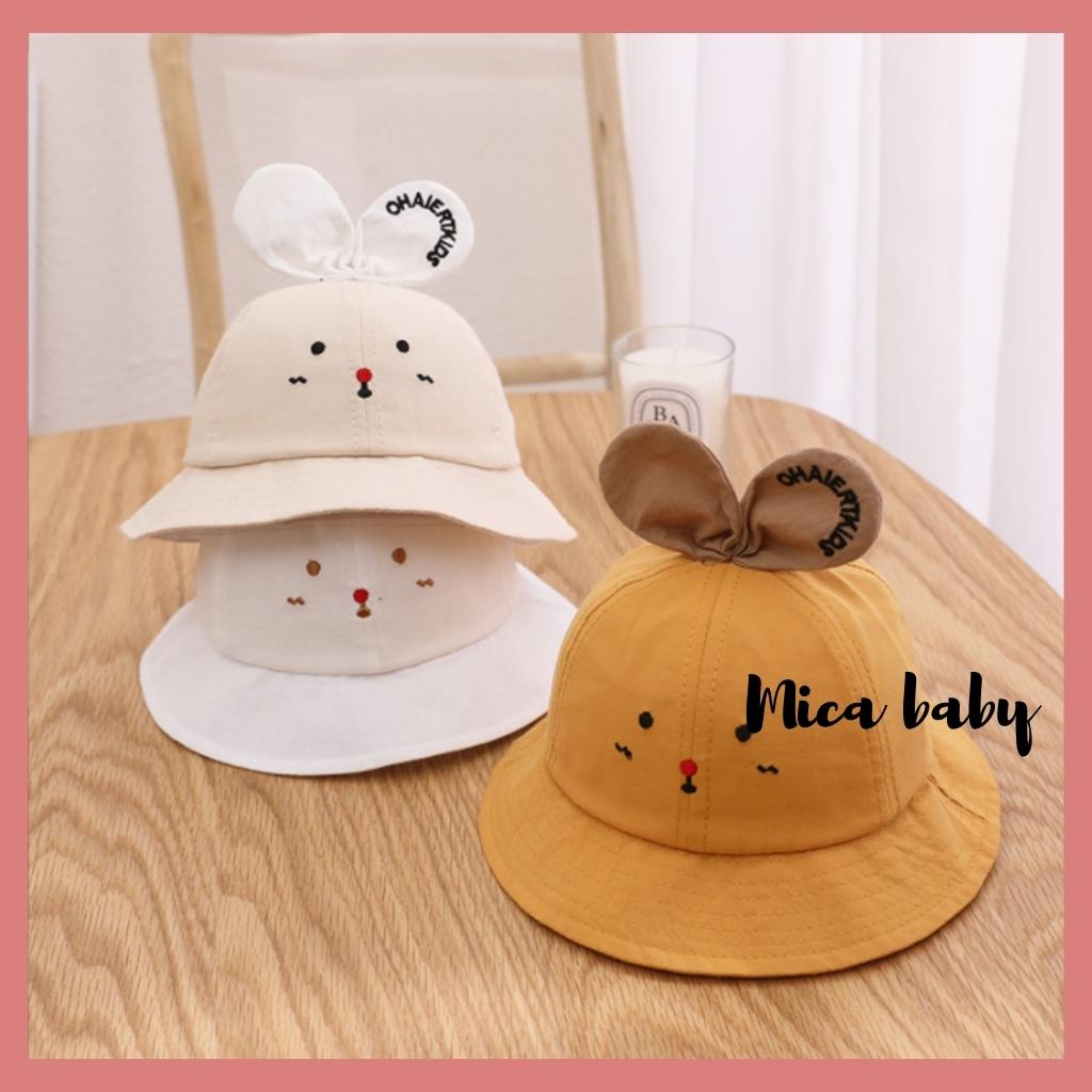 Mũ tai bèo hình chuột đính nơ đáng yêu cho bé Mica Baby MH136