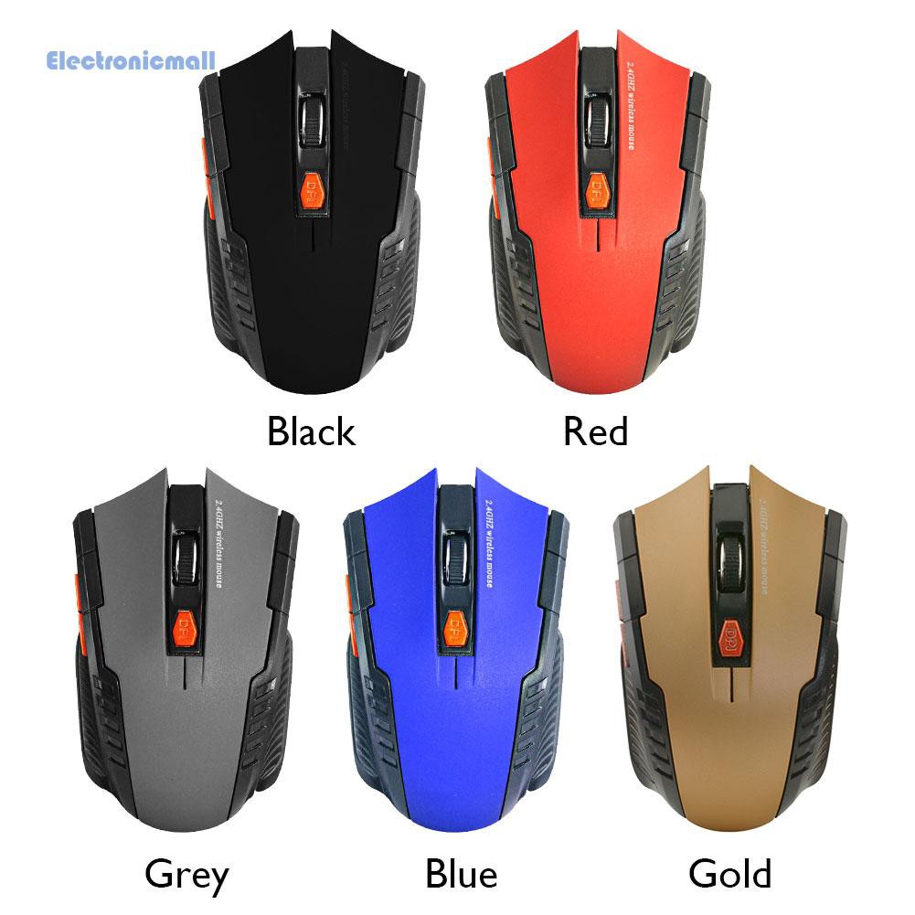 ElectronicMall01 2.4GHz Wireless Mice with USB Receiver Gamer 1600DPI Mouse for Computer Laptop