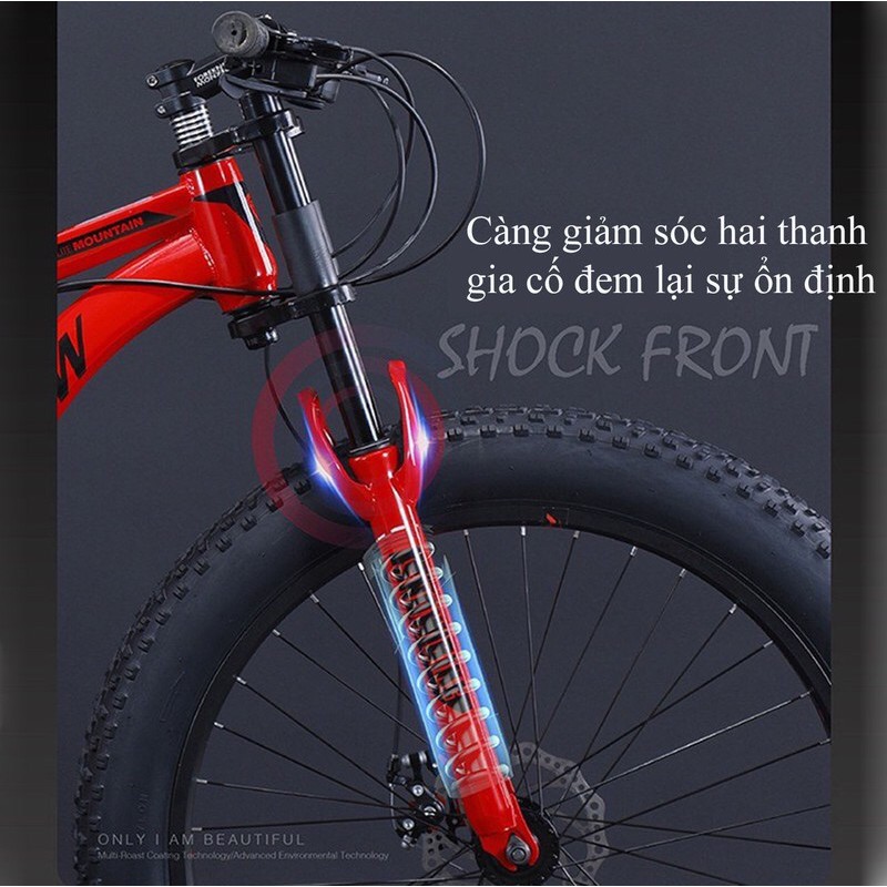 XE ĐẠP FOREKNOW BÁNH BÉO GIẢM XÓC TUYỆT ĐỐI SIÊU ÊM