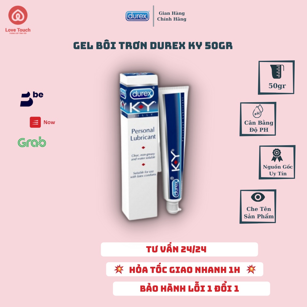 Gel bôi trơn durex ky jelly 50g tăng kích thước tăng chiều dài không màu , không mùi - LOVETOUCH