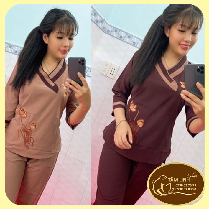 Đồ Lam Đi Chùa_Mẫu Tim Bầu