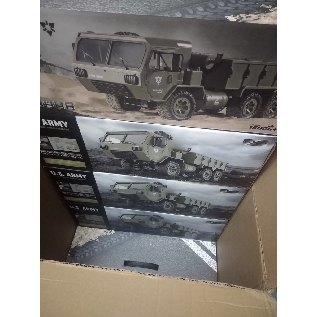 Xe tải quân sự Rc Fayee FY004 US Military Truck 1/16 dẫn động 3 cầu 6WD 6x6  có vi sai, điều tốc, servo