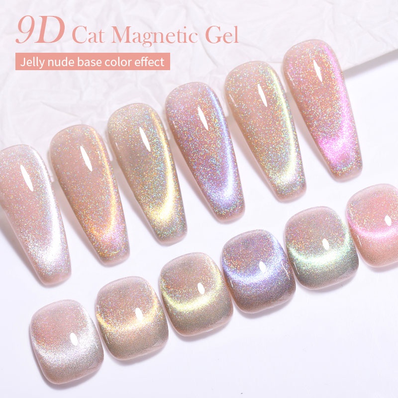 Gel sơn móng tay từ tính 9D BORN PRETTY màu hồng thương 7ml